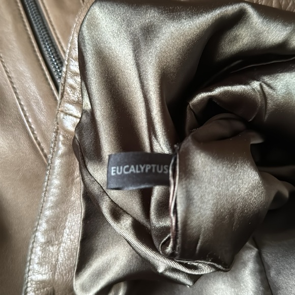 Marc New York Marc Anthony Leather Jacket Zip Front Olive Size Large - Picture 7 of 8